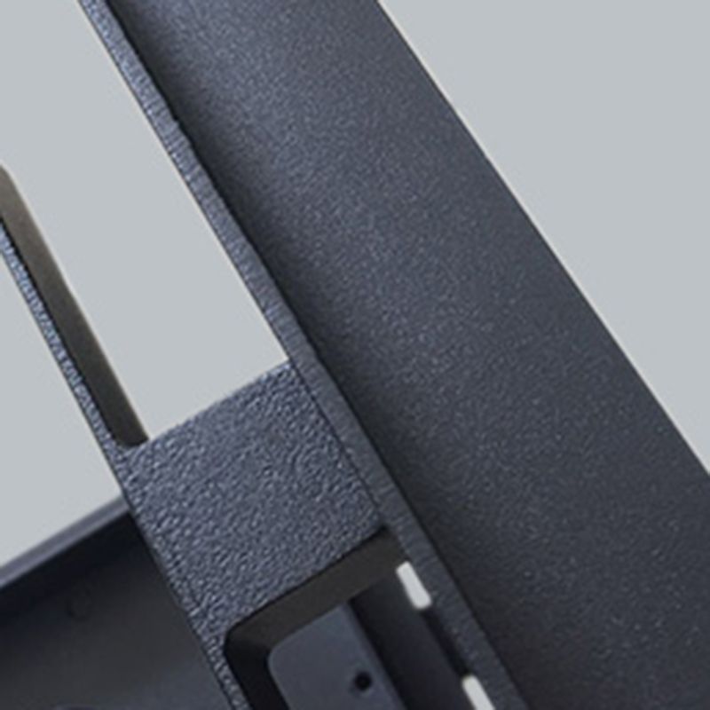 Modern Simple Style Retangular Shade Wall Sconce LED Metal 1 Light Sconces in Black Finish