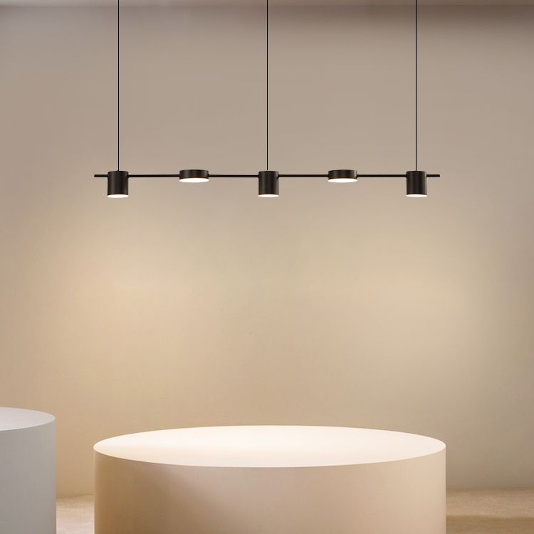 Modern Style Cylinder Shape Island Lights Metal Island Light Fixtures