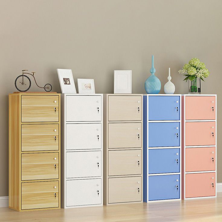 Light Wood Finish Non-Hanging Armoire Modern Storage Cabinet for Home