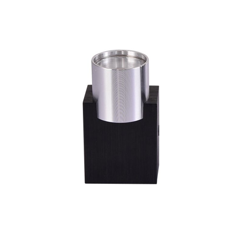 Tube Disco Pub Wall Light Fixture Aluminum Simple 3"/4.5" H LED Wall Mount Lighting in Silver, Blue/Yellow/Purple Light