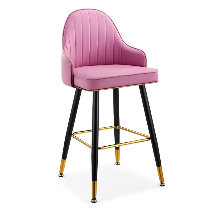 Upholstered Bar Stool Glam Backrest Counter Stool for Bristol
