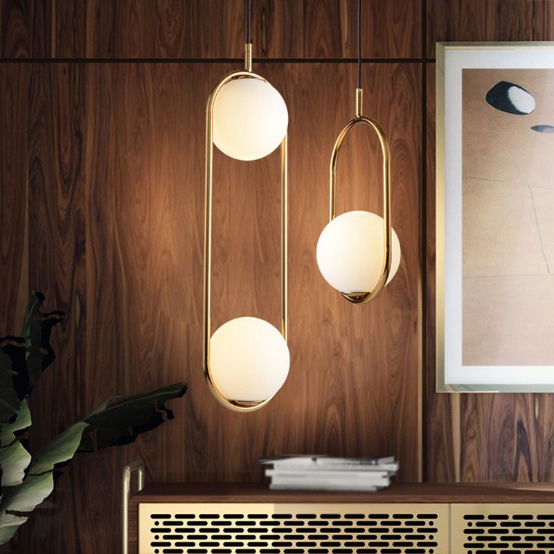 1 luminaires suspendus légers au milieu du siècle moderne en verre blanc suspendu suspendu pour chambre à coucher