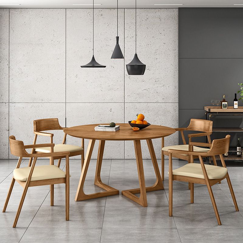 Contemporary Wood Dining Table Double Pedestal Dining Table for Dining Room