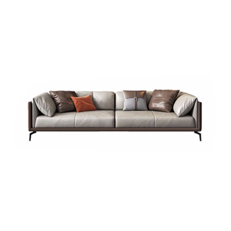 Modern Cushions Sofa 33.5" D Tuxedo Arm Sofa for Living Room