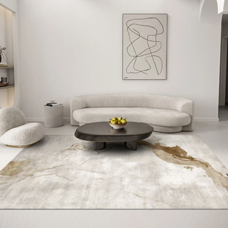 Color Mixed Casual Area Carpet Polyester Mottled Effect Indoor Rug Easy Care Carpet for Living Room