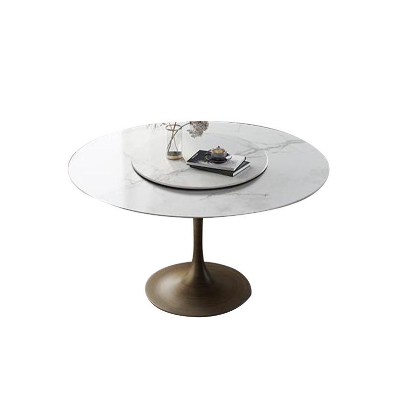 Round Stone Dining Table Tulip Base Dining Table for Dining Room