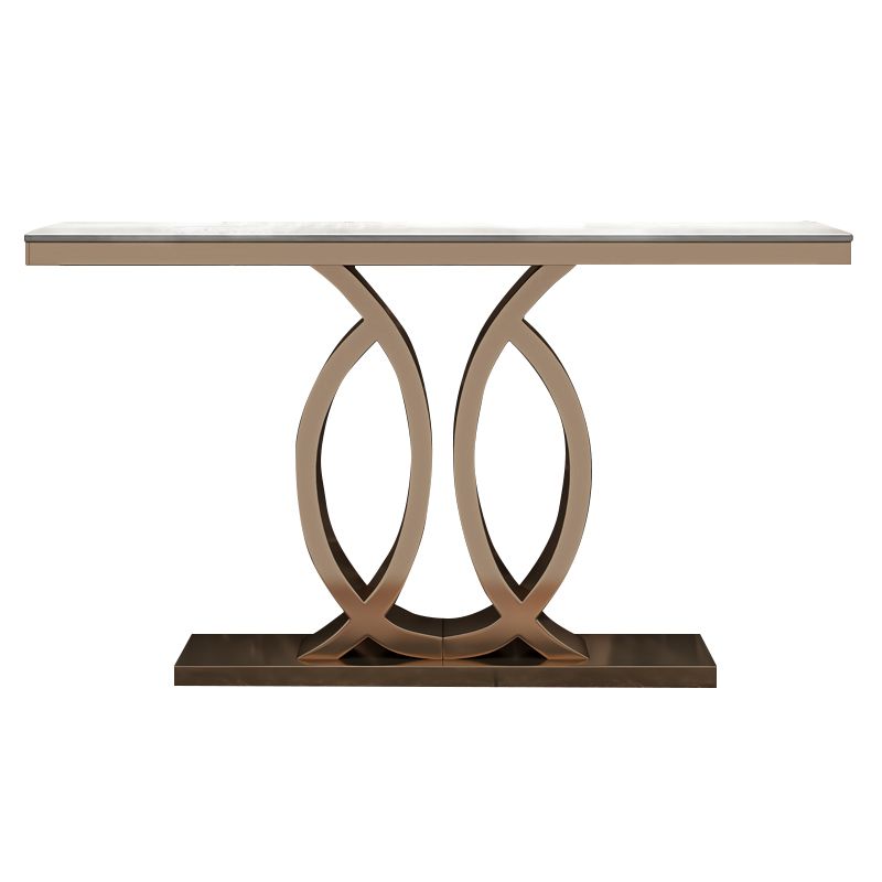 Glam Console Accent Table Stainless Steel Console Sofa Table