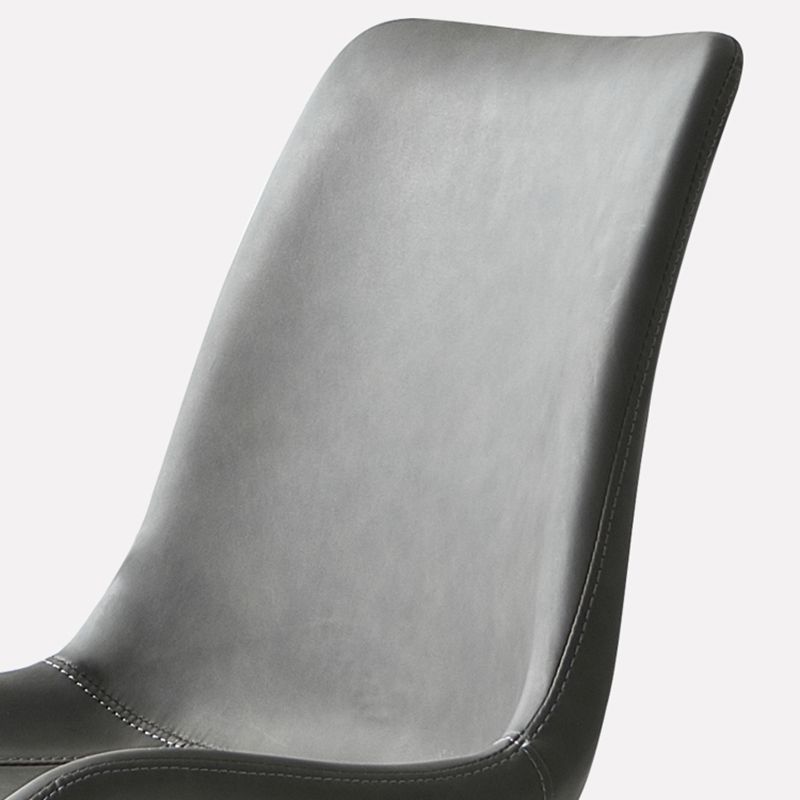 Sillas de comedor estilo moderno Sillas auxiliares sin brazos para cocina con patas de metal