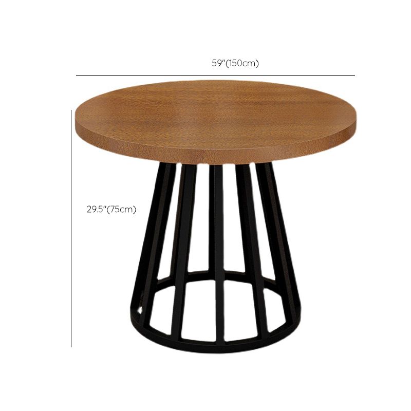 Modern Solid Wood Dining Table Metal Dining Site Table for Home Use