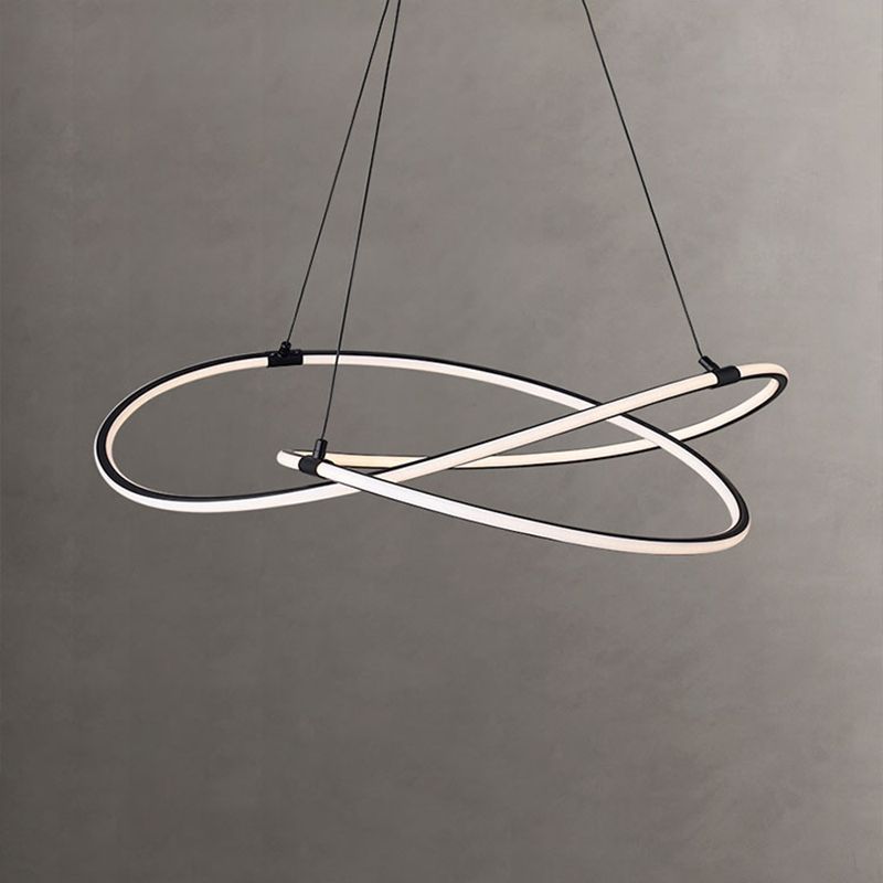 Modern Style Twist Shape Pendant Chandelier Metal 1 Light Chandelier Light