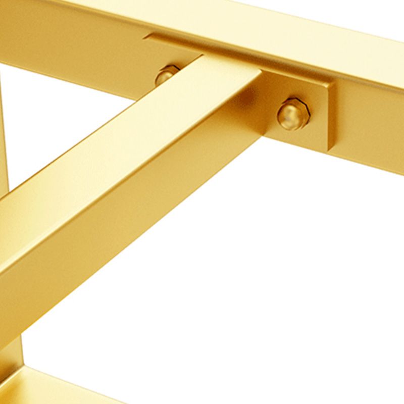 Glam Bar-height Table Rectangular and White Top Table for Living Room