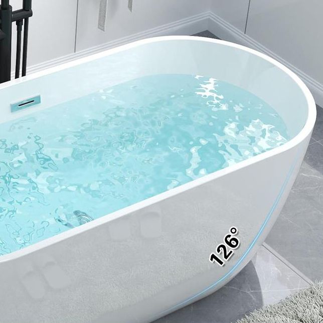 Freestanding Soaking Modern Bathtub Antique Finish Oval Bath Tub