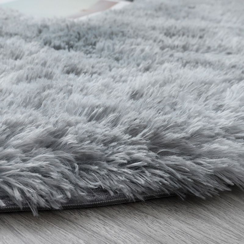 Round Plain Shag Rug Polyester Funky Carpet Pet Friendly Indoor Carpet for Home Decoration