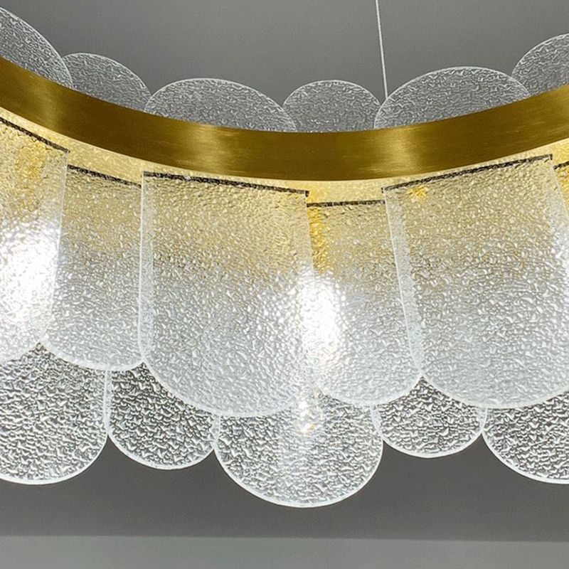 Ringform Decke Kronleuchter Modernist Style Glassuspension Licht für Wohnzimmer