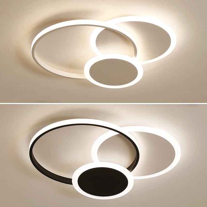 Circle Flush Mount Lighting Acrylic Modern Simplicity Flush Ceiling Light Fixtures for Bedroom