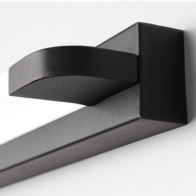 Metal Linear Shade Wall Sconce Modern Style 1-Light Mirror Wall Mount Light Fixture