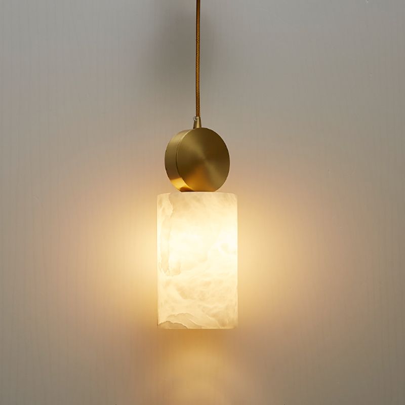 Pendre minimaliste moderne Lumière 1 Light Hanging Light en blanc pour salle à manger