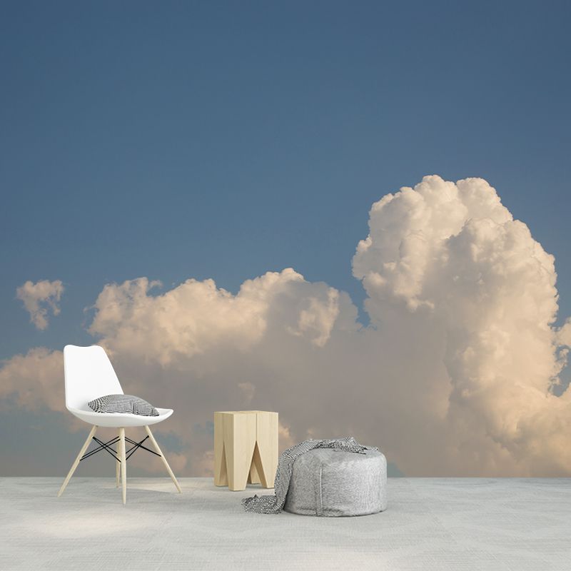 Cloudy Clear Sky Mural Wallpaper for Living Room Bathroom Home Decor, Waterproofing