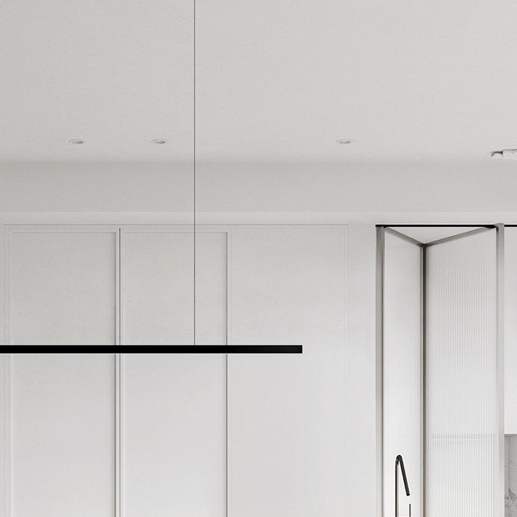 Minimalism Hanging Light Linear Island Light Fixture for Dining Room