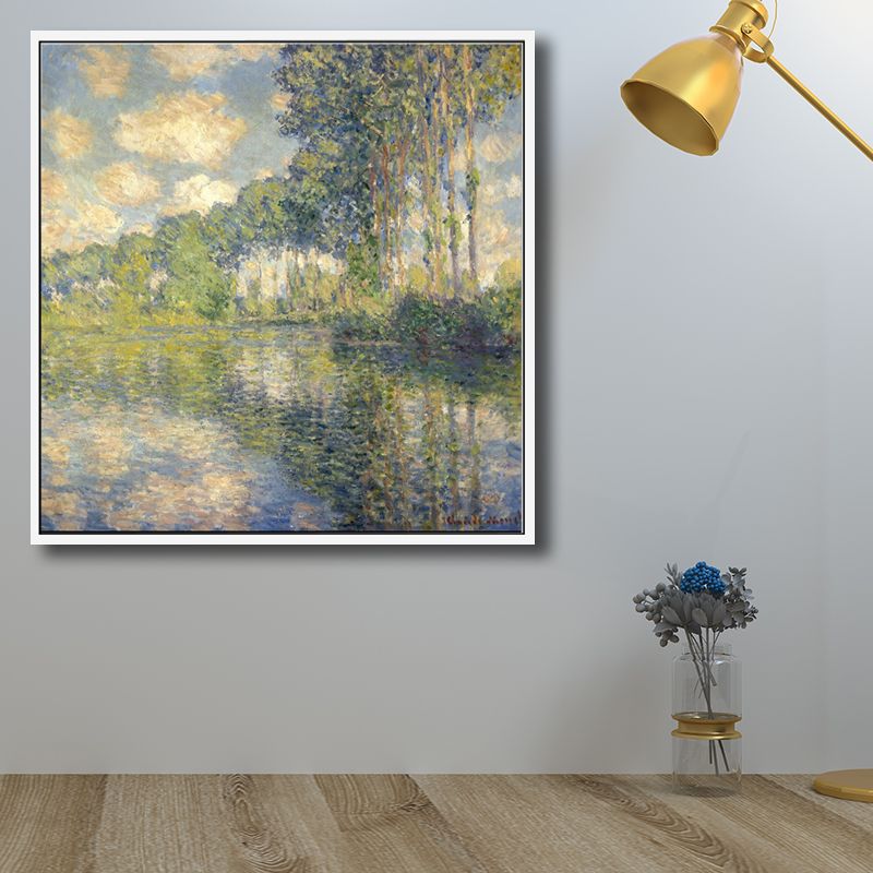 Peinture de paysages rustiques, toile texturée de couleur foncée, décor artistique mural pour salon