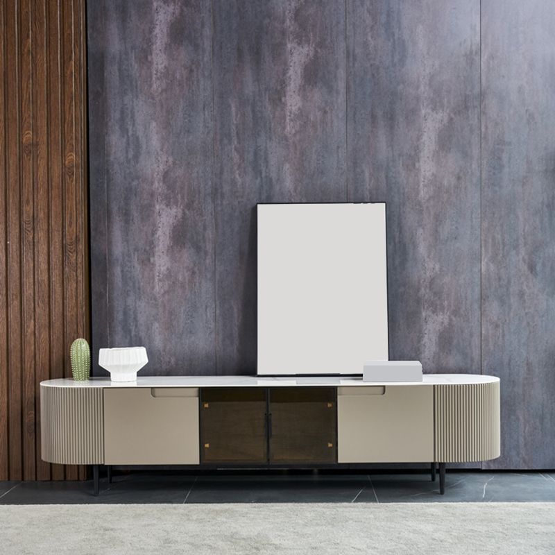 White Slate Bedroom Rectangle and Round Modern Coffee Or End Table with Storage