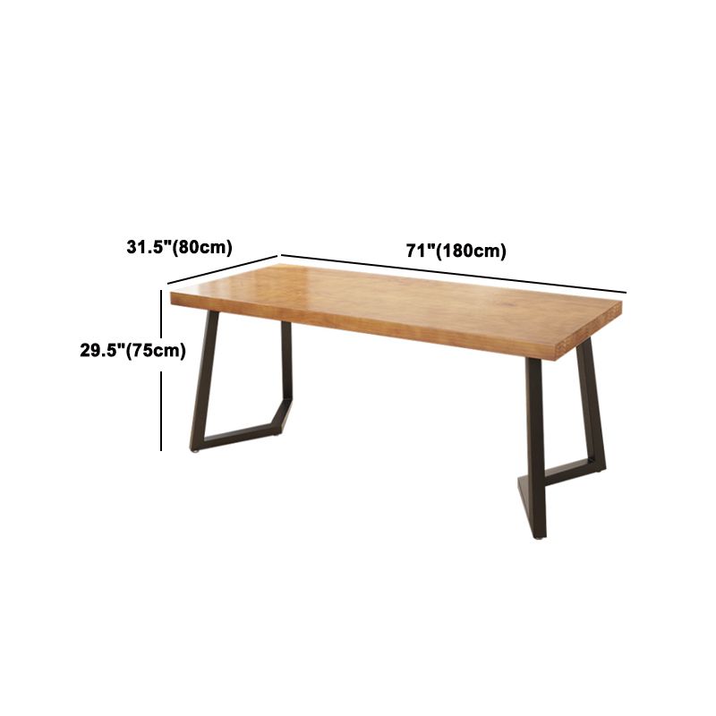 Solid Wood Rectangle Dinette Set 1/2/5/7 Pieces Industrial Dining Table Set in Natural