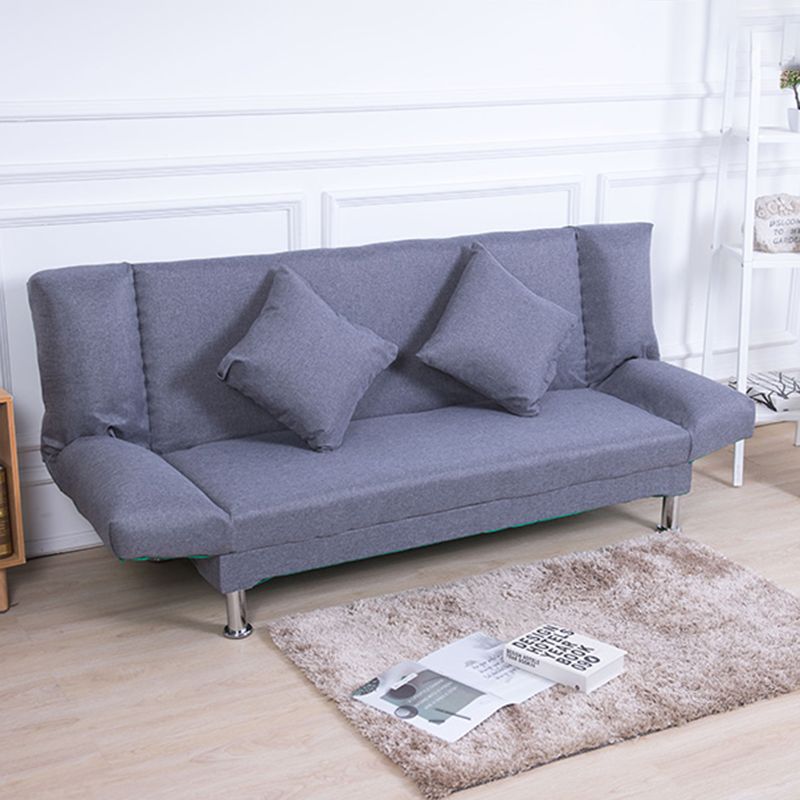 Linen Contemporary Armless Convertible Sofa Foldable Sofa for Apartment