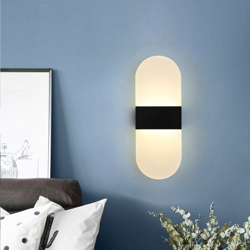 Iluminación moderna de pared LED Iluminación minimalista de pared con sombra acrílica para pasillo