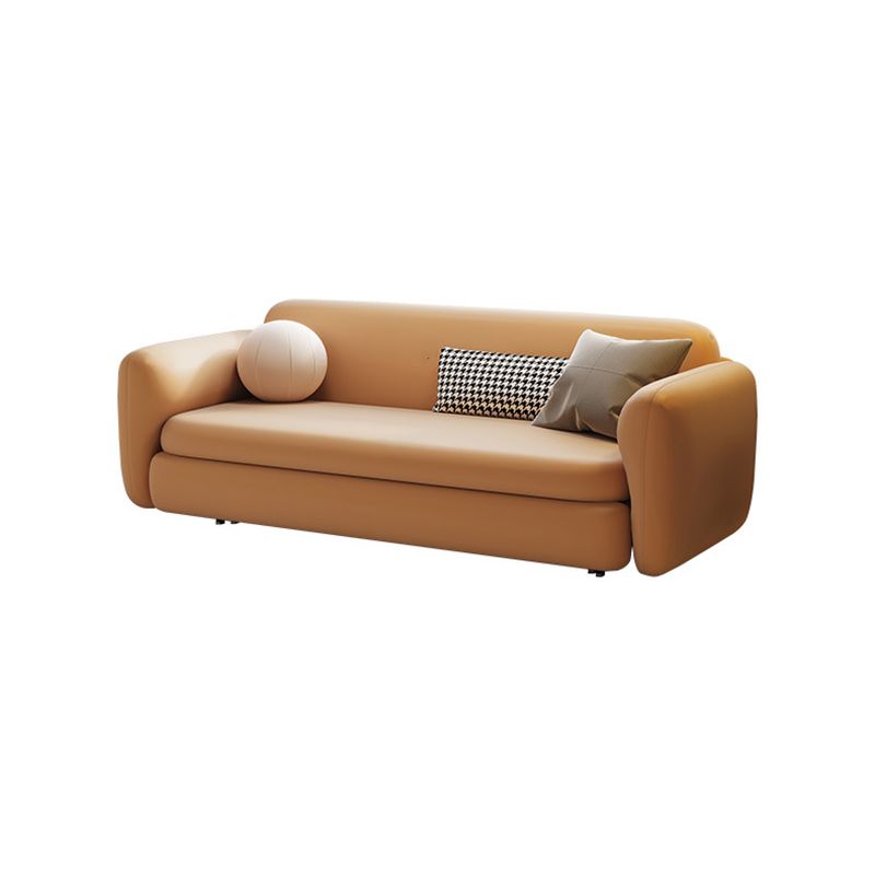 Slipcovered Sofa Bed with Square Arm and Cushios Back,37.40" W