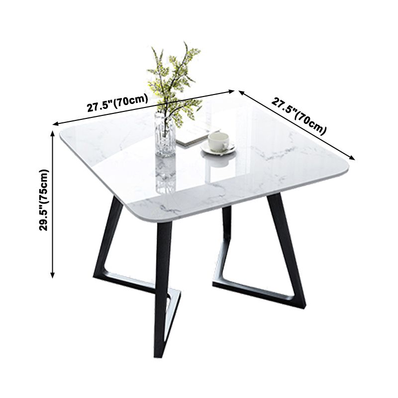 Mesa de comedor de piedra sinterizada de forma cuadrada industrial Mesa de comedor estándar para la cocina