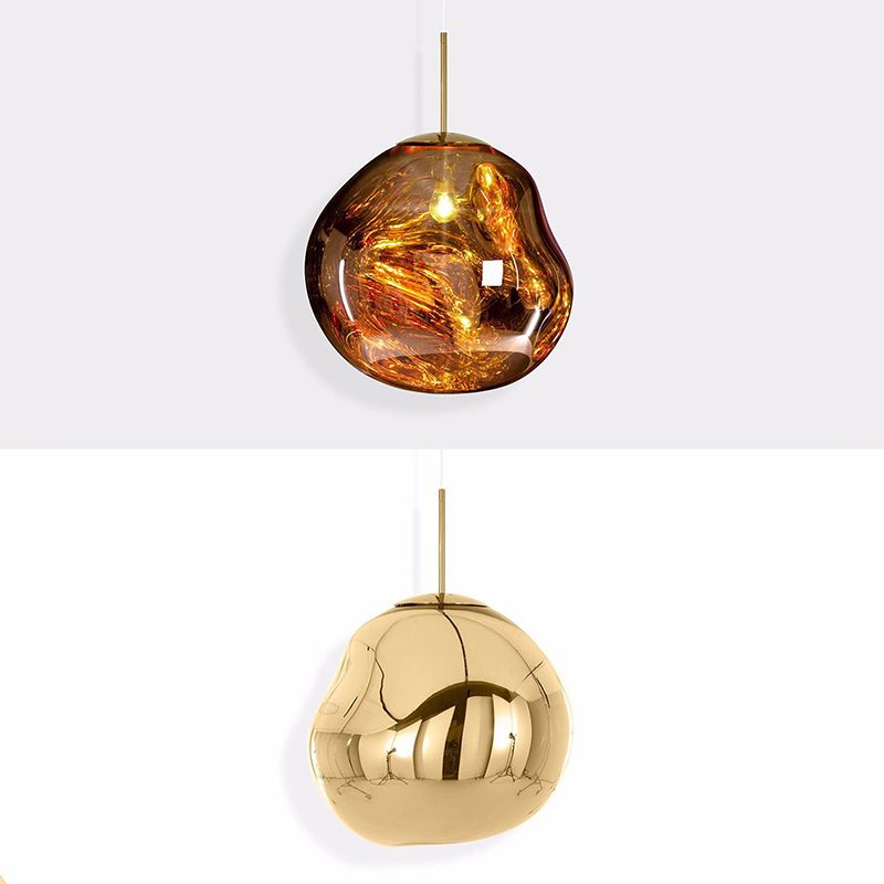 Luci a soffitto appeso a roccia Mid-secolo creatività moderna di vetro soffiato a sospensione a sospensione per il ristorante