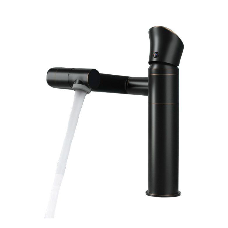 Contemporary Centerset Faucet Lever Handles Single Hole Solid Brass Circular Faucet