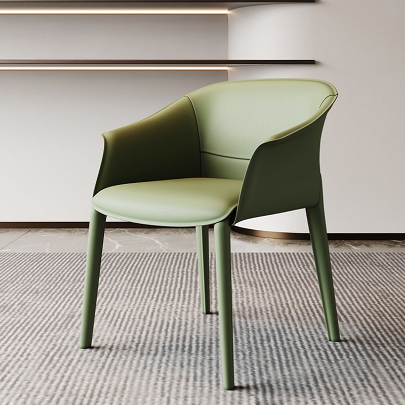 Contemporary Style Arm Chair Leather Dining Chair for Home Use