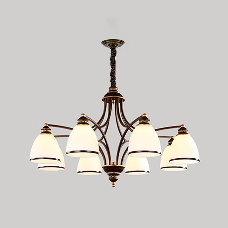 Lampadario in stile americano lampadario multi -testa appeso alla luce per il salotto