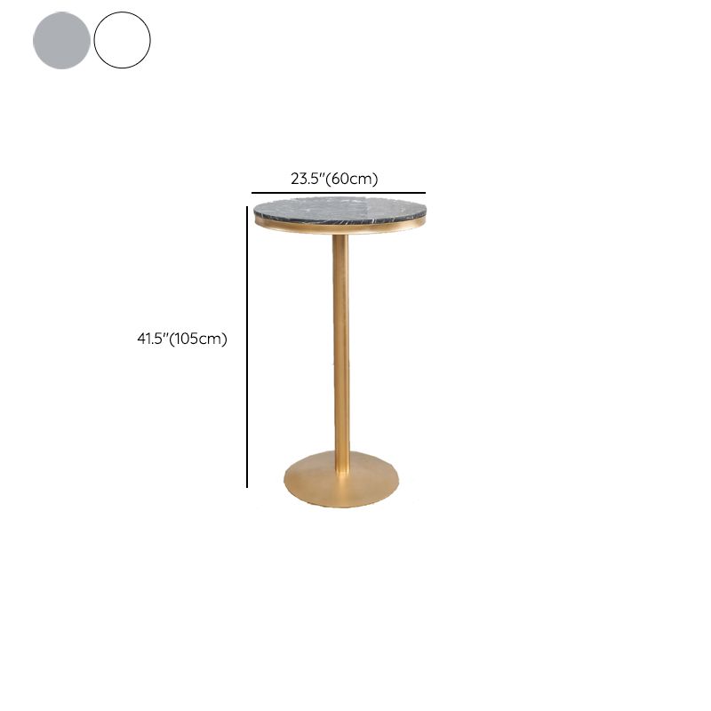 Fixed Counter Set Industrial 1/2/3 Pieces Faux Marble Bar Table Set for Home Use