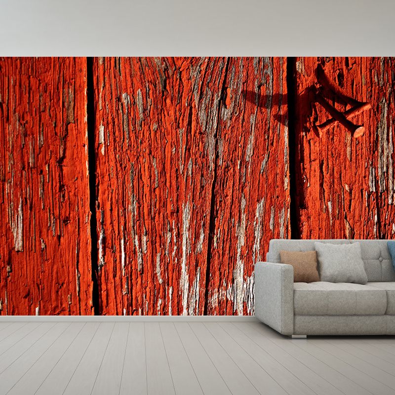 Wood Grain Mural Modern Smooth Wall Covering for Sleeping Room, Stain Resistant