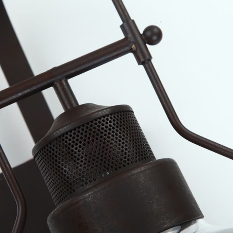 Industrial Style Wall Light Glass Shade Light Sconce Light Fixture for Sitting Room