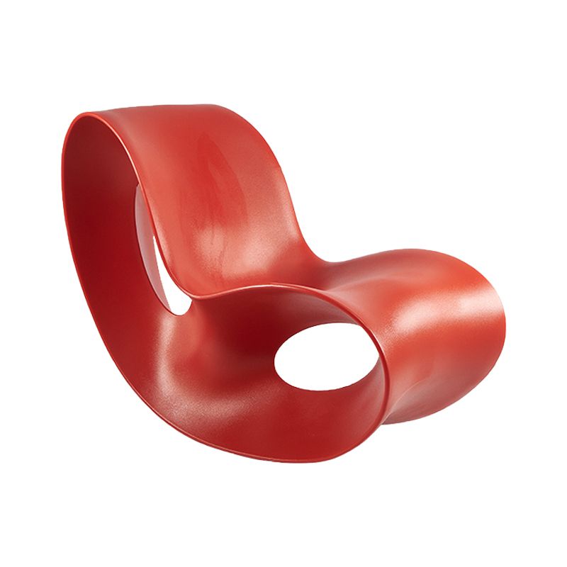 Modern Recycled Plastic Rocker Chair Stain Resistant Rocking Chair for Living Room
