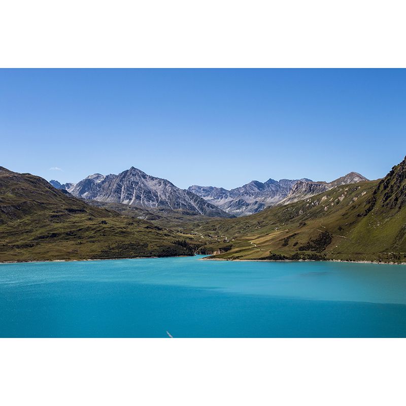 Mountain Wall Mural Decal Modern Moisture Resistant Sitting Room Wall Decor