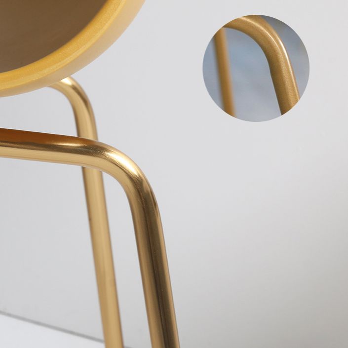 Sillas de comedor de metal contemporáneo, sillas sin brazos, sillas de comedor de plástico para restaurante