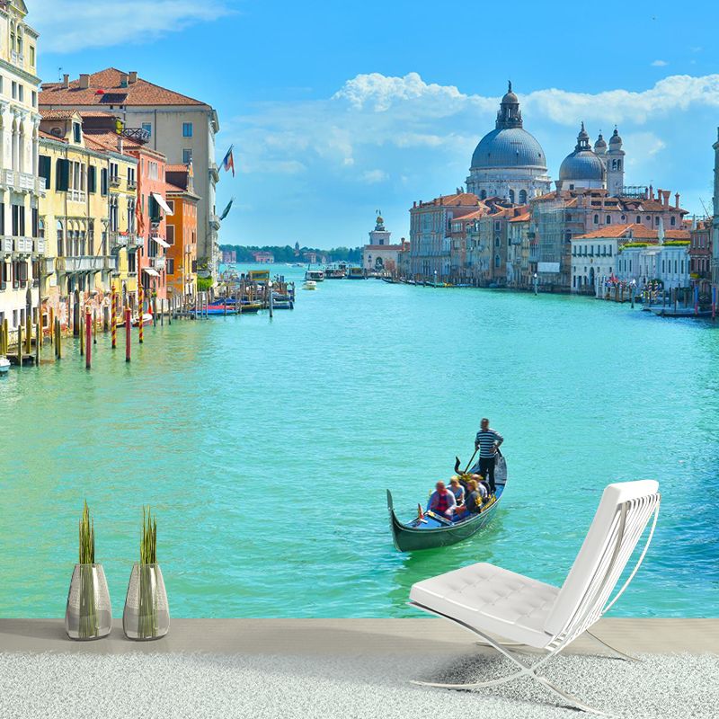 Picturesque Venice Canals Mural Living Room Architecture Wall Art, Made to Measure