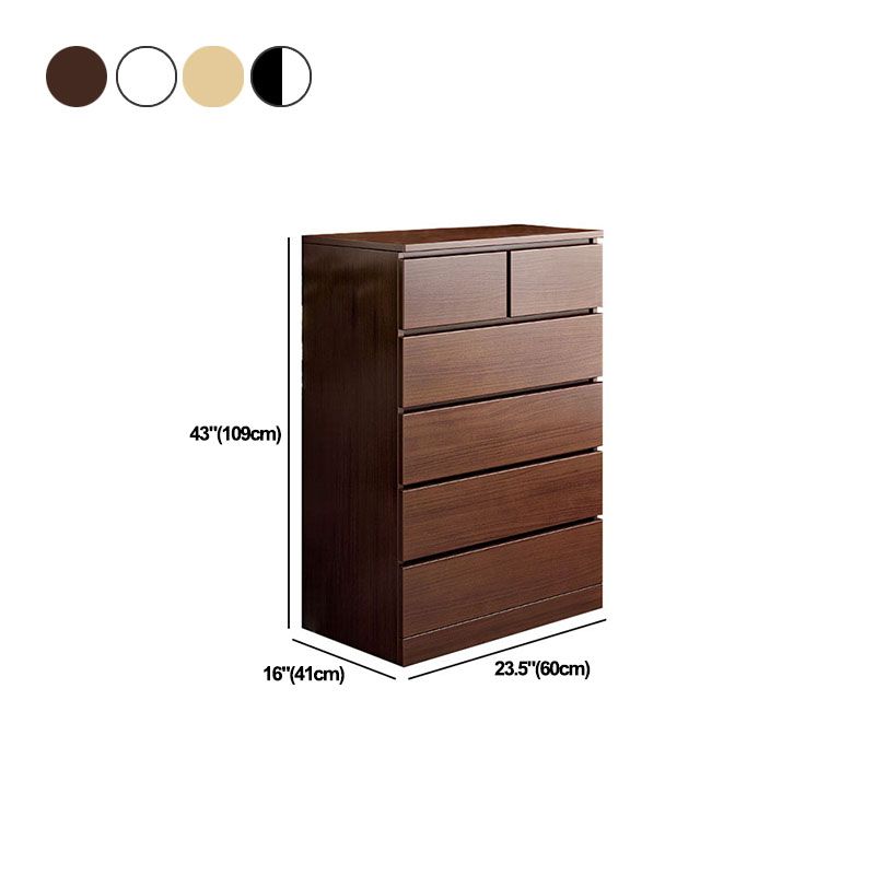 Modern Storage Chest Vertical Wooden Bedroom Storage Chest Dresser with Drawers