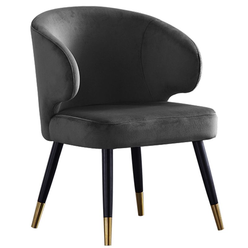 Chaises de salle à manger en velours de style scandinave