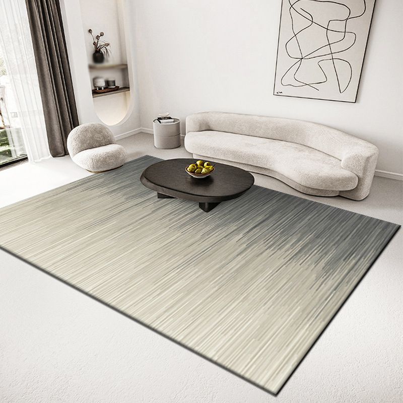 Minimalist Abstract Print Carpet Non-Slip Backing Area Rug Polyster Rug for Living Room