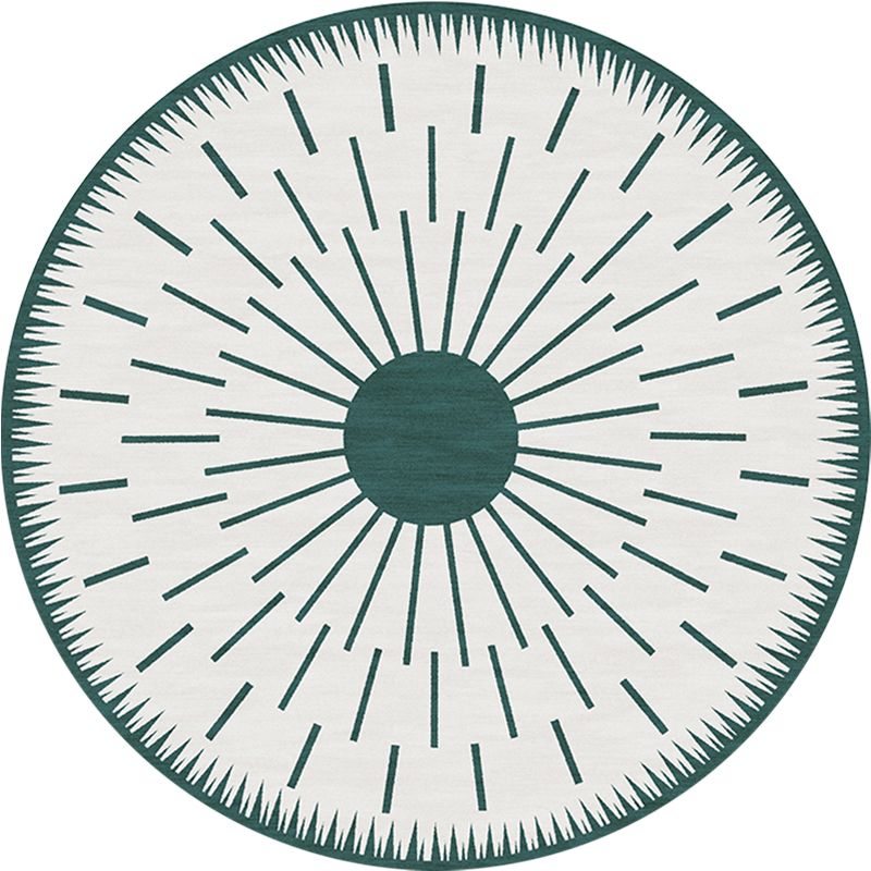 Creative Modernist Rug Polyester Radial Pattern Rug Washable Pet Friendly Non-Slip Carpet for Living Room