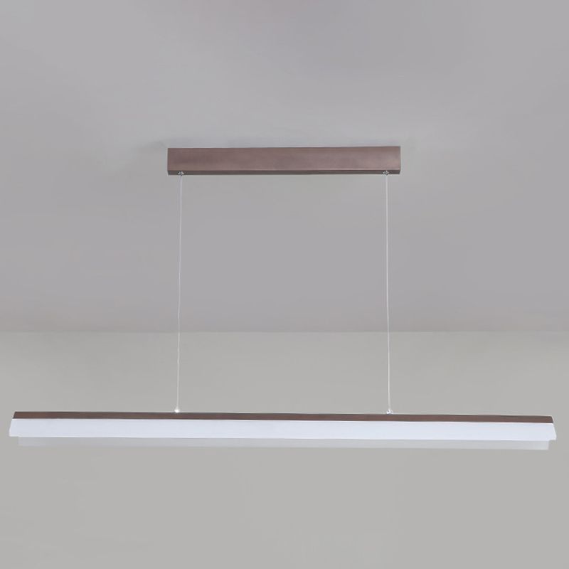 Éclairage de suspension en métal minimaliste en forme de bande LED Éclairage pour salle à manger