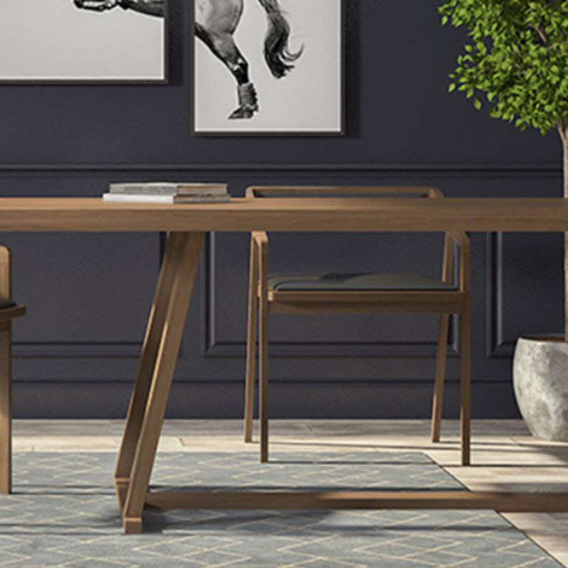 Industrial 1/5/7 Pieces Dining Set Rectangle Pine Wood Dining Table Set for Cafe