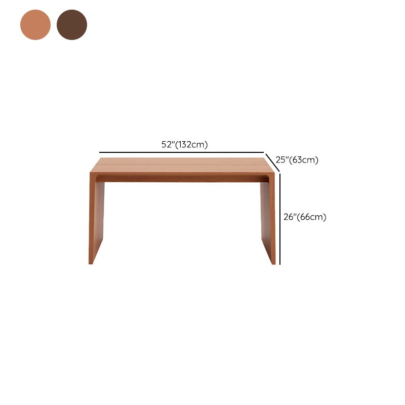 Solid Wood Dining Table Brown Dining Table for Kitchen Dining Room