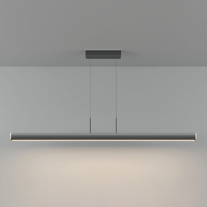 Ideas modernas de iluminación de la isla LED de hierro Lámpara lineal de lámpara lineal para el comedor
