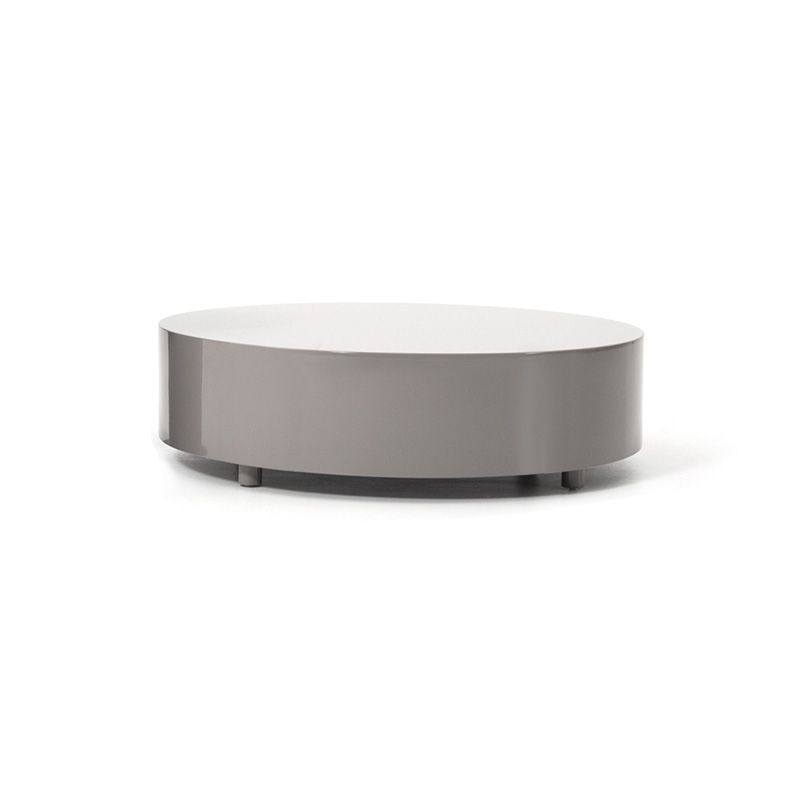 Modern Coffee Table Round Nesting Coffee Table with Storage Drawers